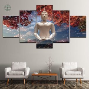 Tableau zen représentant l'arbre de vie inspirant