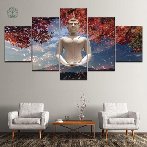 Tableau zen représentant l'arbre de vie inspirant