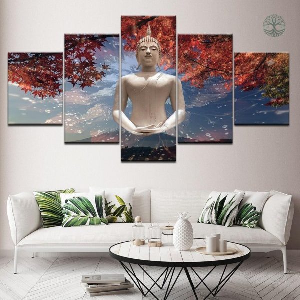 Art mural Bouddha arbre de vie pour ambiance sereine