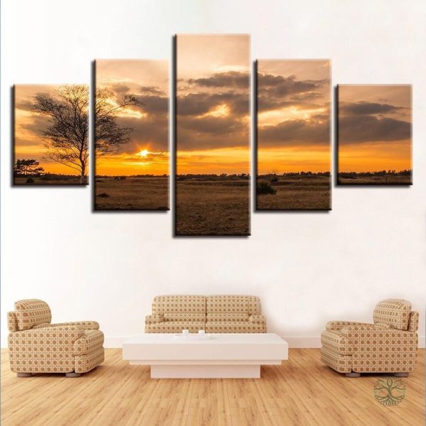 Tableau Arbre de Vie - Crépuscule en couleurs apaisantes