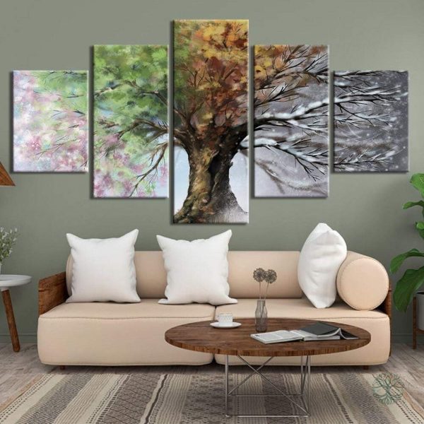 Tableau Arbre de Vie symbolisant le Cycle de la Vie