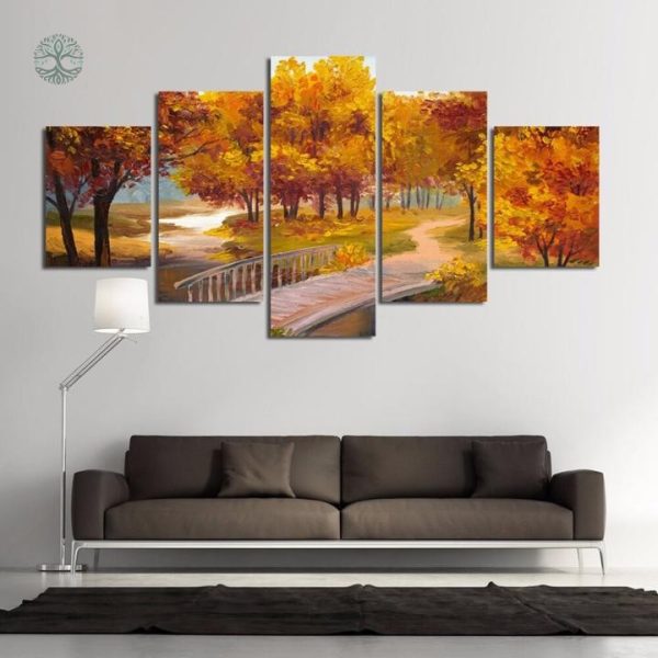 Tableau Arbre de Vie en paysage d'automne