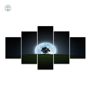Tableau décoratif arbre de vie, symbolique de la vie et de la lune