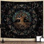 Tenture Mandala Arbre de Vie décorative