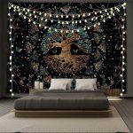 Art textile Mandala représentant l'Arbre de Vie