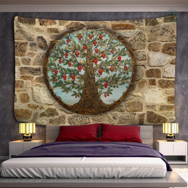Tenture Arbre de Vie Ancien en tissu décoratif