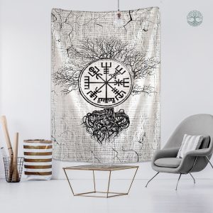 Tenture Arbre de Vie Celtique en blanc