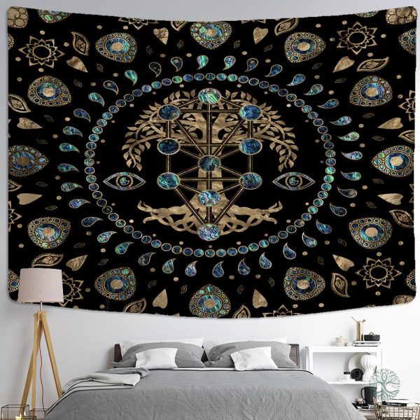 Tenture Arbre de Vie Hippie colorée pour décoration intérieure