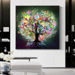 Décoration moderne Arbre de Vie en toile artistique abstraite