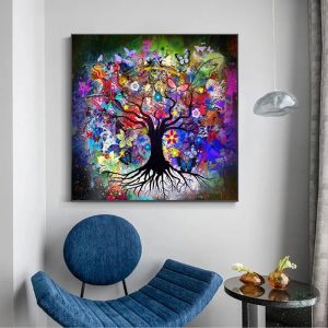 Décoration murale arbre de vie en style contemporain élégant